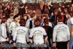 26. Februar 1978: 
Fan-Club Arminia Bielefeld auf dem Aachener Tivoli
