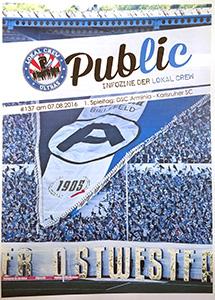 pubLiC - Ausgabe 137-153 (Kurvenflyer)
(Saison 2016-17 / Auflage: je 1000 / 8 Seiten)