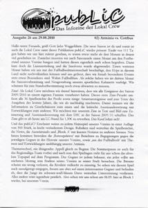 pubLiC - Ausgabe 26-42 (Kurvenflyer)
(Saison 2010-11 / Auflage: je 500 / 4 Seiten)