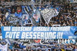 05.11.2011:
Genesungswünsche an die Verletzten des Verkehrsunfalls nach dem Spiel in Chemnitz.