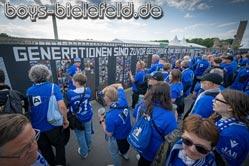 24.05.2025:
Gedenkwand beim Pokalendspiel, initiiert durch die Ultraszene