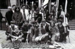 18. September 1971: 
Ankunft der Bielefelder Reisegruppe in München (FC Bayern - DSC)